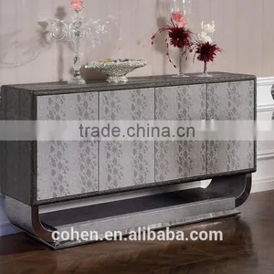 Modern Dining/kitchen Cabinet/sideboard With Stainless Steel Frame F107 thumbnail-1