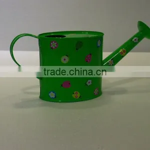 Children Toy With Flower Garden Carbon Steel Oval Watering Can thumbnail-1