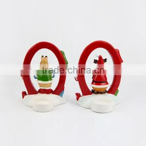 Ceramic Christmas Reindeer Tealight Candle Holders Bulk Christmas Decorated Candle Holders thumbnail-2