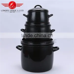 High Quality Double Handle Enamel / Porcelain Stockpot / Deep Soup Pot thumbnail-2