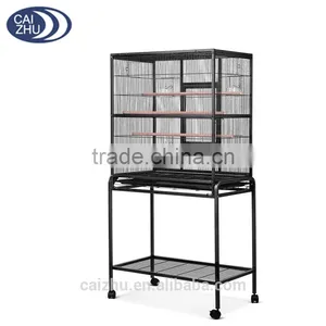 Pet Parrot Aviary Bird Cage Stand With Wheels thumbnail-1