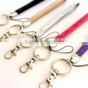 Promotion Gift PU Crystal Gem Lanyard, Swivel Snap Hooks, Key Ring Accembly, Acrylic Gem Key Chain thumbnail-2