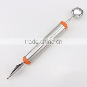 Fashionable Multifunction Stainless Steel Fruit Carving Knives Watermelon Hami Melon Balls Ice Cream Spoon thumbnail-6