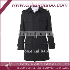 Mens 3/4 Full Length Wool/cashmere Overcoat thumbnail-1