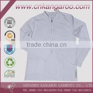Free Sample Long Sleeves 100% Cotton Screen Printing Plain White Tee Shirt thumbnail-1