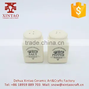Wholesale Set of 3 Custom Logo Black Ceramic Salt and Pepper Shaker Cruet Set thumbnail-6