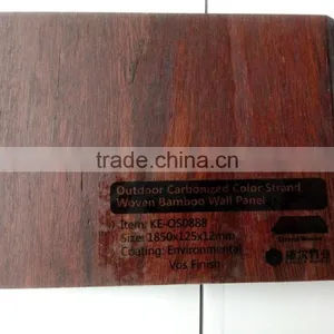 Top Quality Water Proof Outdoor Strand Woven Bamboo Wall Panel Strips in Light Chocolate Color---KE-OS0888 thumbnail-1