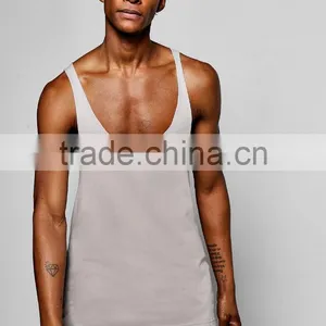 Camisole Men 100% Cotton Racer Back Workout Gym Vest Cool Cheap Wrestling Singlets thumbnail-3