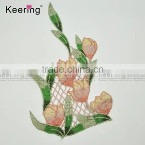 New Arrival Iron On Embroidery Patch Flower Appliques Of Garment From Keering WEF-757 thumbnail-1