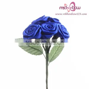 White Satin Ribbon Bridesmaid Bouquets thumbnail-2