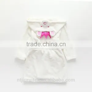 100% Polyester Animal Shape Kids Hooded Bath Robe,kids Bathrobe, Children Bathrobe thumbnail-4