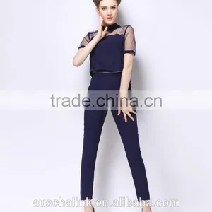 Lady Dark Navy Blue Fashion Detachable Pants Low Price thumbnail-3