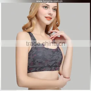 Women'S Full Support Racer Cheap Wholesale Sports Bra With Zip thumbnail-1