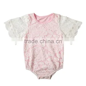 Lace Romper Summer New Design Boutique Knitted Baby Girl Clothing Romepr Comfortable Infant and Toddler Clothing thumbnail-5