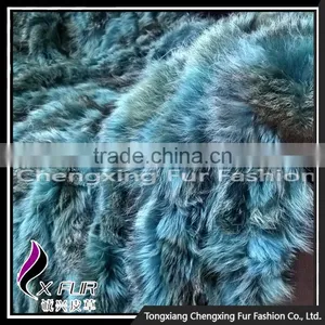CX-D-87 Home Decora Patchwork Fox Fur Throw Fur Blanket thumbnail-2
