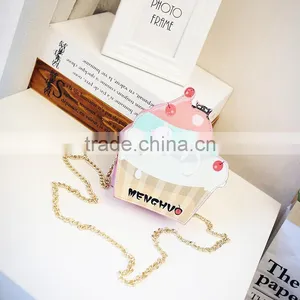 2017 New Cute Cartoon PU Leather Women Ice Small Chain Clutch Crossbody Bags Girl Shoulder Messenger Bag thumbnail-2