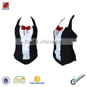 Japan Style One Piece Swimsuit With Lovely Bow thumbnail-1