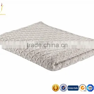 Baby Solid Cable Cashmere Blanket/Throw thumbnail-1