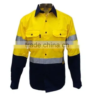 Cheap Wholesale Long Sleeve Safety Reflective Work Uniform Shirt thumbnail-4