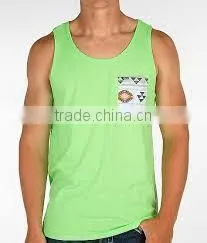 Custom Cotton Breathe Freely Absorbent Water Tank Top With Pocket thumbnail-1