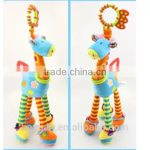 Baby Crib Stroller Rattle Plush Toy Plush Newborn Baby Hanging Ring Bell for Bed thumbnail-3