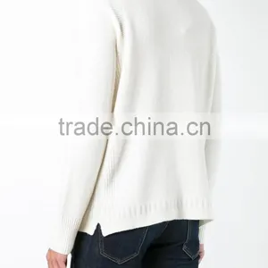 High Quality Cream Roll Neck Jumper Wool Sweater Men thumbnail-3