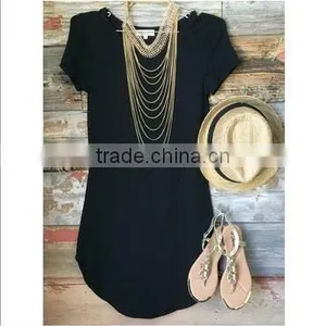Ms Hot Style in Europe and the Round Collar Short Sleeve T-shirt Coat thumbnail-1