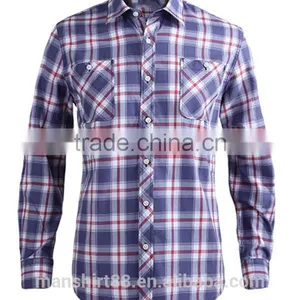 2017 New Fashion Causal Shirt for Men 100% Cotton Flannel Shirt thumbnail-1
