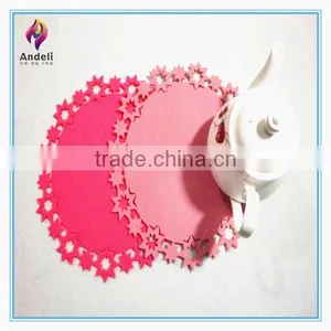 Wholesale Felt Woven Blank Round Laser Cut Placemat thumbnail-1