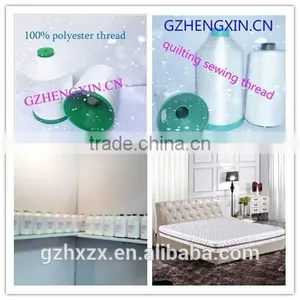Raw White 150d/2 , 100% Polyester Quilting Sewing Thread for Making Mattress thumbnail-4