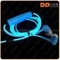 Hot Selling China Factory In Ear Metal EL Glow Earphone Stereo Headphone thumbnail-2