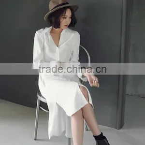 100%Linen Women's Long Button Shirts thumbnail-6