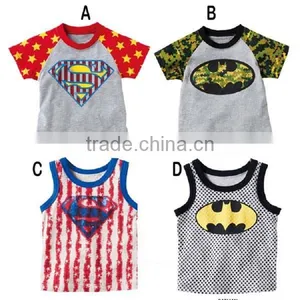 Fashion Superman Sleeveless Short Sleeve Casual Baby T-shirt thumbnail-1