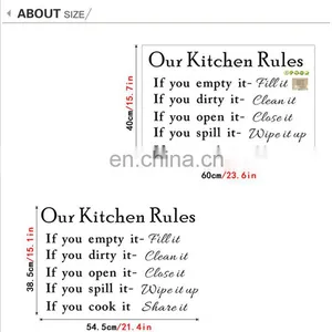 Funny 'Our Kitchen Rules' Window Wall Stickers Kitchen Decoration Home Decor thumbnail-4