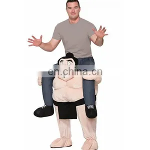 Funny Adults Piggyback Shoulder Ride Sumo Wrestler Costume thumbnail-1