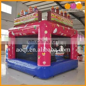 Kid Birthday Present Toy Inflatable Birthday Cake Bouncer for Party Decorate thumbnail-6