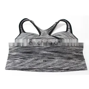 Chaozhou Fashion Racerback Bra Seamless Camisole Sexy Marled Stripe Low Cut Nude Yoga Wear Sports Bra thumbnail-4
