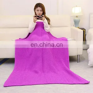 High Quality Fuchsia and Purple Soft Blanket thumbnail-1