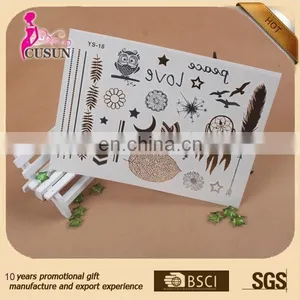 Gold/Silver Body Jewelry Sticker Deco Non-toxic Metallic Temporary Tattoo thumbnail-5