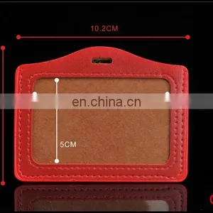 Factory Supply Good Quality Leather Name ID Card Holder thumbnail-5