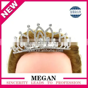 Wedding Bridal Clear Rhinestones Crystal Silver Prom Hair Comb Rhinestone Hair Bling Bridal Crown Tiara thumbnail-4