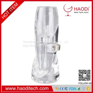 HD-XJ0003 High Transparent Red Wine Aerator With High Acrylic Stylish Transparent Design thumbnail-1