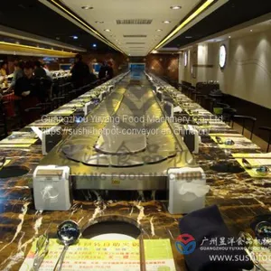 Rust-free Wear-resistant Light / Durable Hot Pot Rotary Conveyor Belt System thumbnail-1