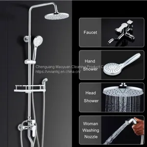 Bathroom Rainfall Shower Set Shower Water Mixer thumbnail-2