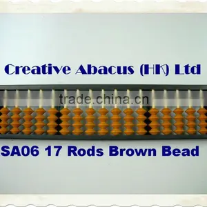 17 Rods White Bead Student Abacus Soroban thumbnail-3