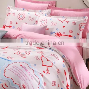 100%cotton Print Fancy Duvet Covers Cartoon Bed Linen for Children Heart Comforter Set thumbnail-5
