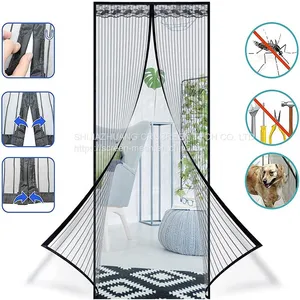 Popular DIY Magnetic Polyester Bug Fly Screen Door Anti Mosquito Screen Mesh Curtain thumbnail-1