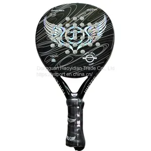 RTS Junior Padel Racket Carbon Fiberglass Black Design HYP08jr or Custom Your Logo thumbnail-1