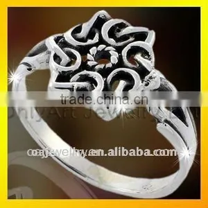 Fine Fashion Jewelry High Quality 925 Handmade Silver Floral Ring for Lady thumbnail-1