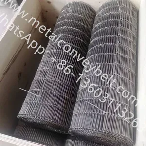 Flat Flex Driven Conveyor Metal Belt Conveyor Wire Belt For Cooling Cake thumbnail-4